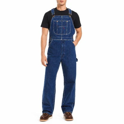 💝💝Last Day Promotion🔥Men's Denim Bib Overalls, Workwear with Adjustable Straps and Convenient Tool Pockets