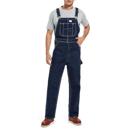 💝💝Last Day Promotion🔥Men's Denim Bib Overalls, Workwear with Adjustable Straps and Convenient Tool Pockets